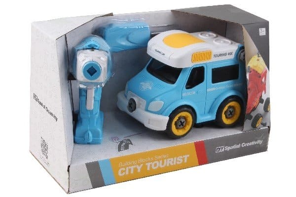 Fjernstyret Bil Med Lyd Til Børn - Rc City Tourist Autocamper - Contruck