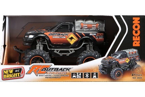 Fjernstyret Monster Truck - 1:24 - 6,9 Km/t - Recon Rc Outback Expedition - New Bright