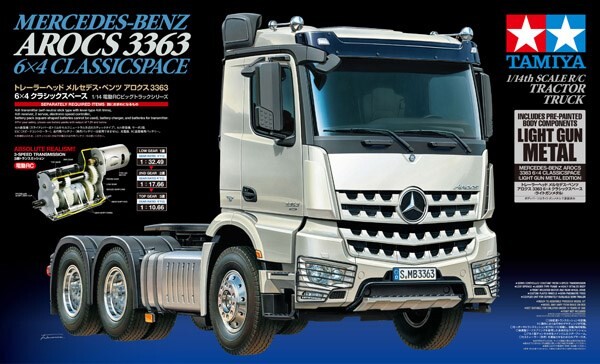 Tamiya - Rc Mercedes-benz Arocs 3363 6x4 Fjernstyret Lastbil Byggesæt - 1:14 - 56359