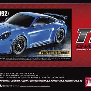 Tamiya - Rc Porsche 911 Gt3 992 Blue Tt-02 Fjernstyret Bil Byggesæt - 1:10 - 47496