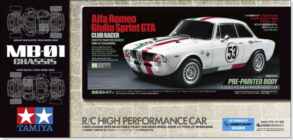 Tamiya - Rc Alfa Romeo Giulia Gta Byggesæt - 1/10 - 47501