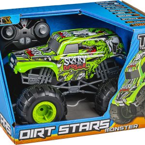 Fjernstyret Bil Med Lys Og Lyd - Monster Dirt Stars - 1:12 - Grøn