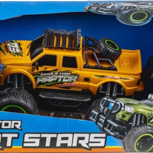 Fjernstyret Bil Med Lys - Raptor Dirt Stars - 1:12 - Gul