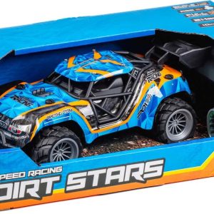 Fjernstyret Bil - Speed Racing Dirt Stars - 1:18 - Blå Og Orange