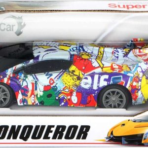 Fjernstyret Racerbil Med Lys - Conqueror - Graffiti - 1:20