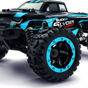 Blackzon - Rc Monster Truck Bil - Slyder Mt Turbo 1/16 4wd 2s - Blå