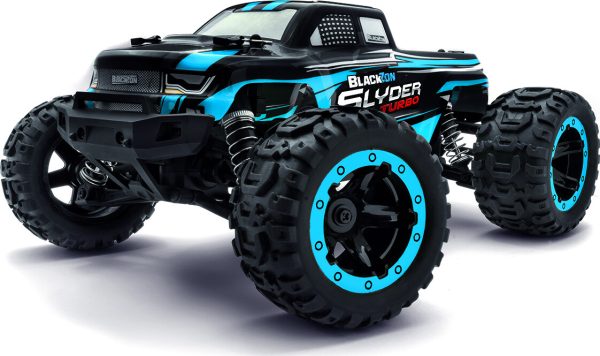 Blackzon - Rc Monster Truck Bil - Slyder Mt Turbo 1/16 4wd 2s - Blå