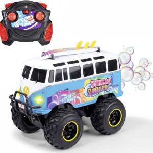 Dickie Toys - Fjernstyret Bus Med Lys - Vw T1 Bubble Surfer