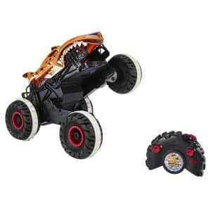 Hot Wheels Monster Trucks Remote Control Car 1:15 Scale Tiger Shark RC With All-Terrain Wheels