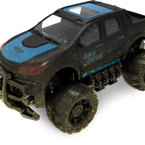 Fjernstyret Mud Off-Road Truck 1:18 Sort/Blå, 2.4G