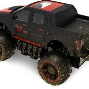 Fjernstyret Mud Off-Road Truck 1:18 Sort/Rød, 2.4G